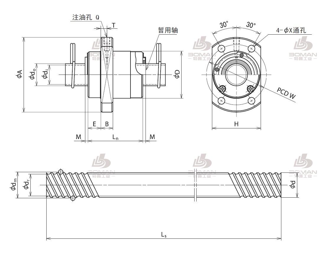 NSK RNFCL1520A3+200L-RNFCL滚珠丝杠