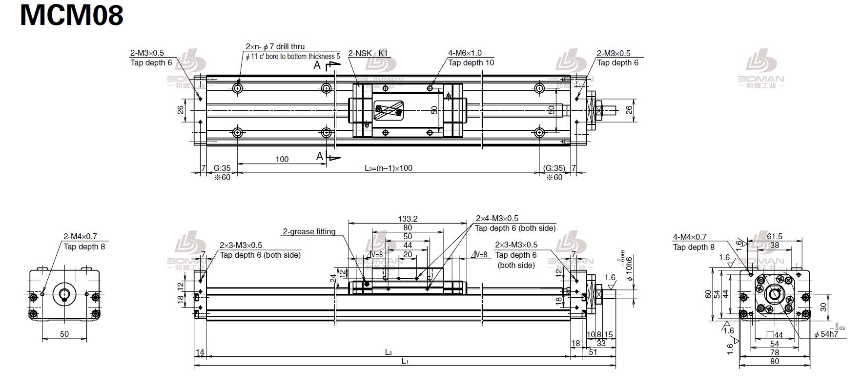 MCM08080H05K00-MCM导轨引动器