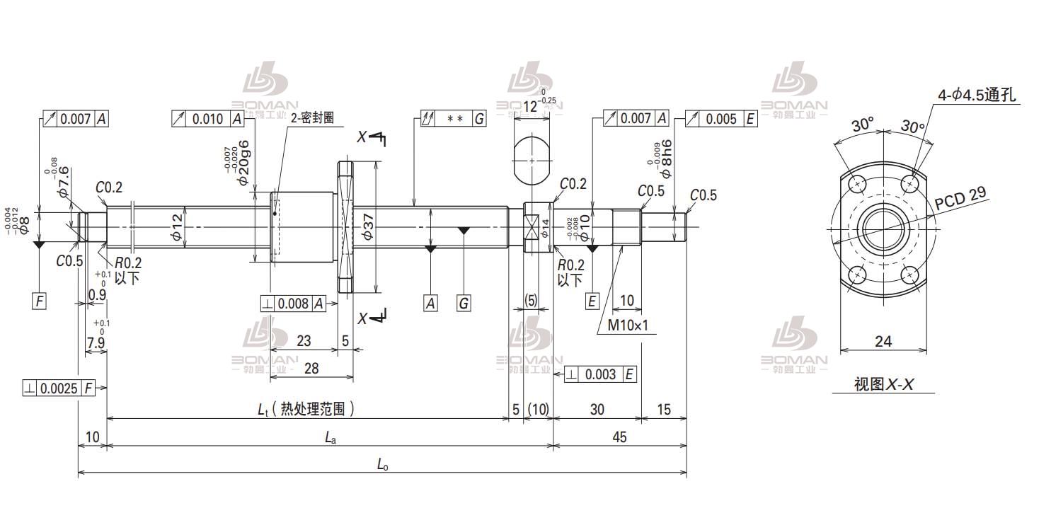 W1202MA-4Y-C3T2-FA标准滚珠丝杠