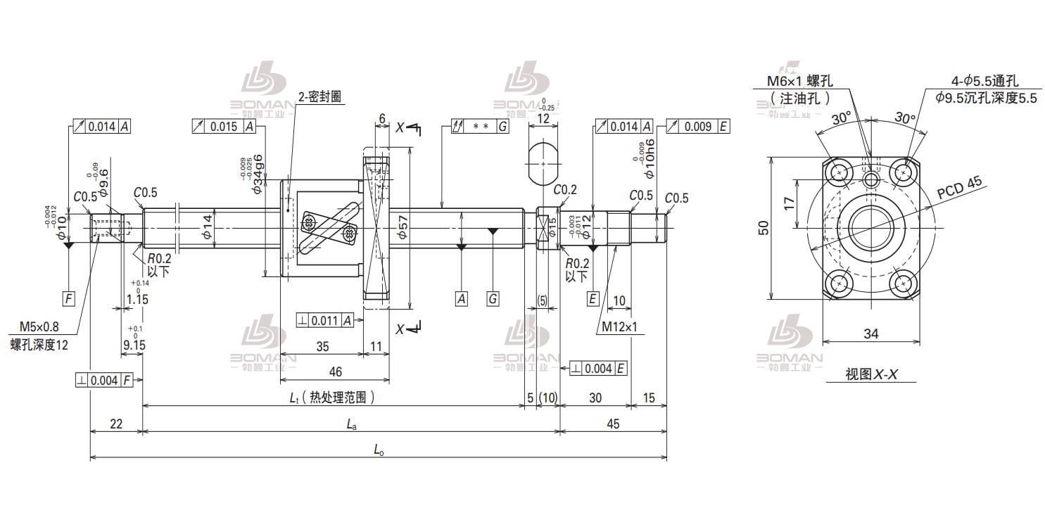 W1404FA-3P-C5Z8-MA标准滚珠丝杠