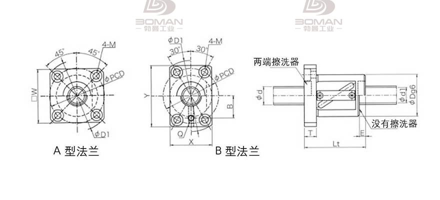 KURODA GR1503DS-AAPR 黑田丝杆替换尺寸图解大全