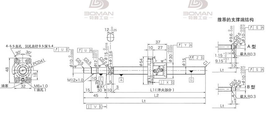 KURODA GP1502DS-BAPR-0600B-C3S 黑田滚珠丝杠选型手册下载