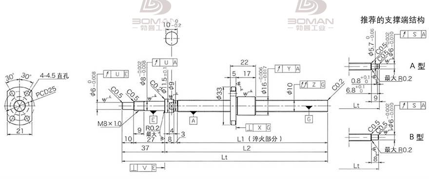KURODA DP1002JS-HDNR-0220B-C3S 黑田C3丝杆精度是多少