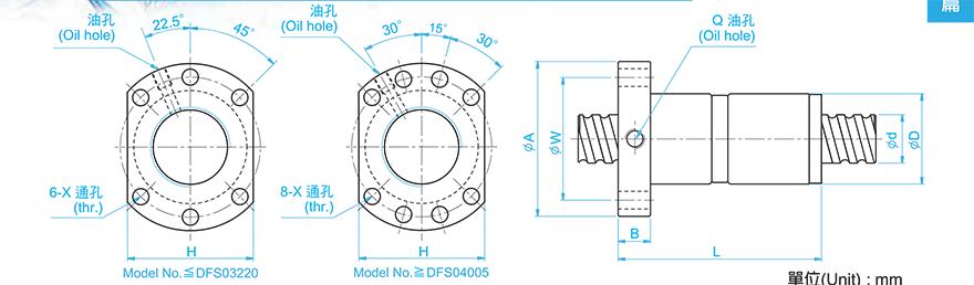 TBI DFS04010-3.8 tbi丝杆轴承座尺寸
